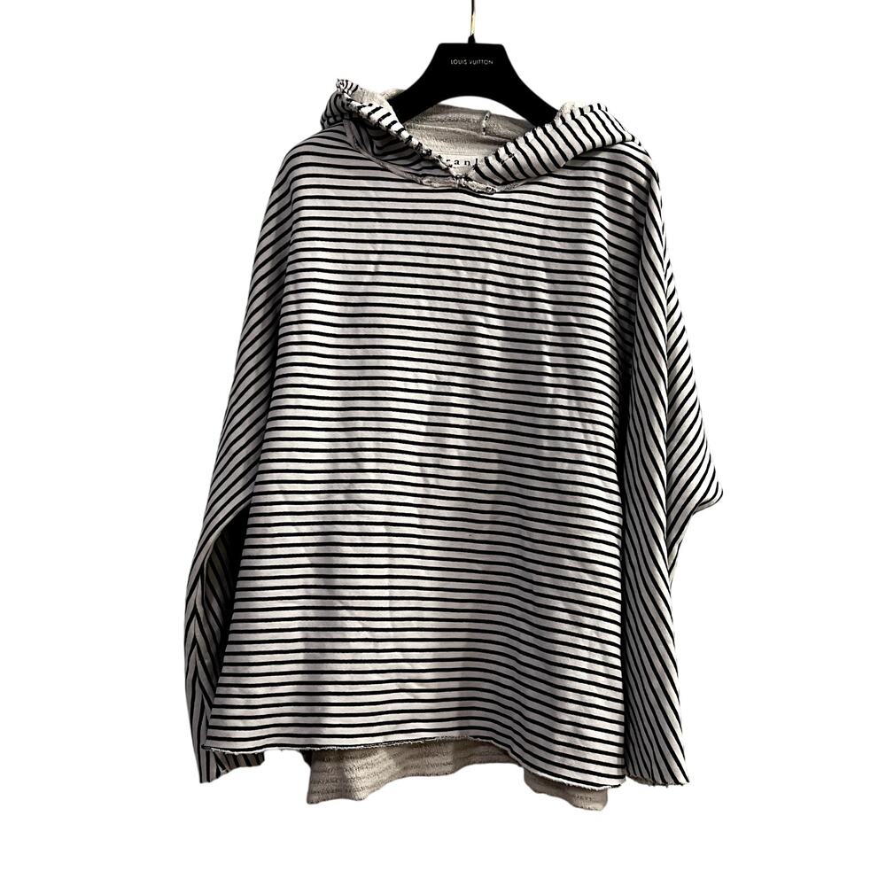 Frank & Eileen striped hoodie white black size M - Picture 3 of 7